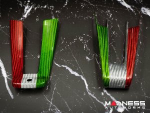 Alfa Romeo Stelvio Steering Wheel Trim - Carbon Fiber - Lower Center Trim - Italian Theme - QV Model Alfa Romeo Stelvio Steering Wheel Trim - Carbon Fiber - Lower Center Trim - Italian Theme - QV Model